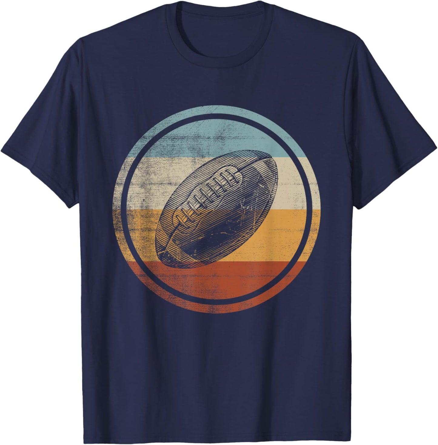 Retro Vintage Design American Football T-Shirt - T-Shirt | Navy