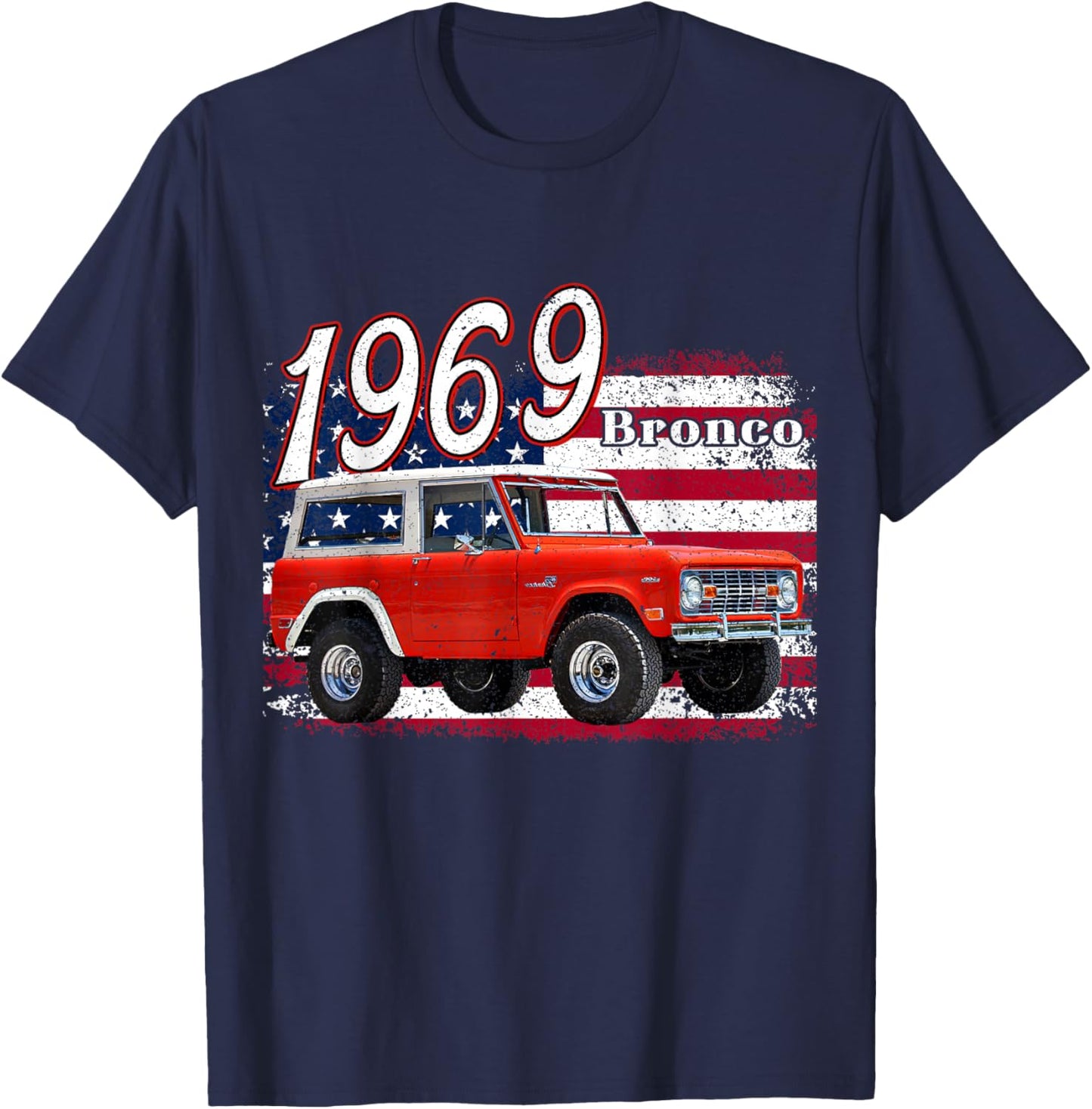 1969 69 Bronco SUV Car T-Shirt - T-Shirt | Navy