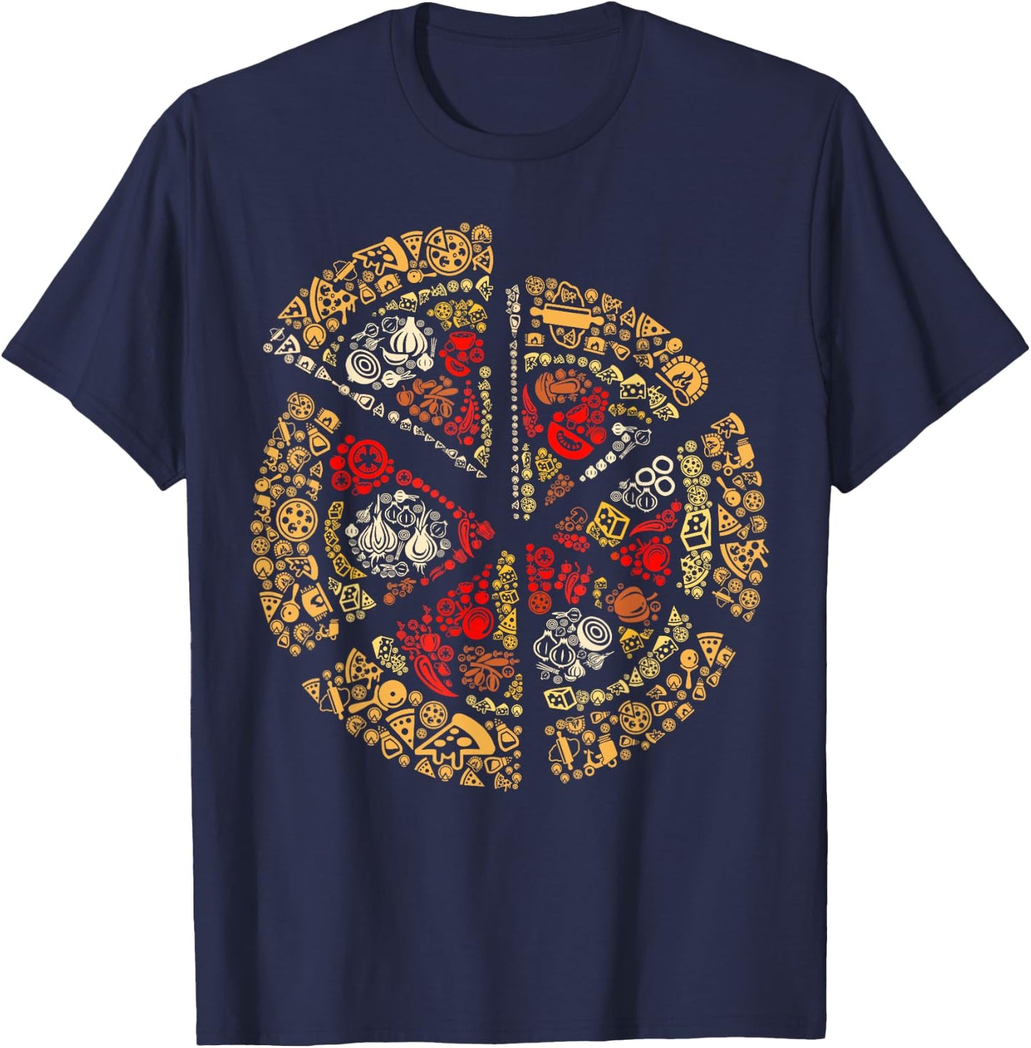 Pizza Silhouette T-Shirt - T-Shirt | Navy