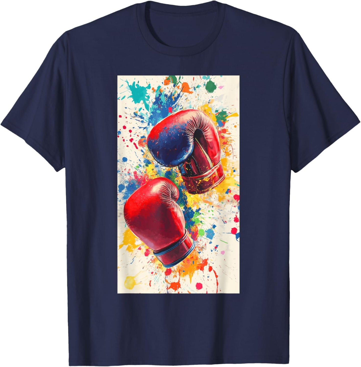 Boxing Gloves Sport Boxer Prompt Fitness Gym T-Shirt - T-Shirt | Navy