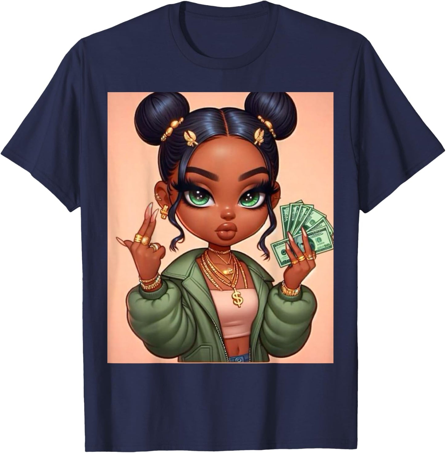 "Get Money" T-Shirt - T-Shirt | Navy
