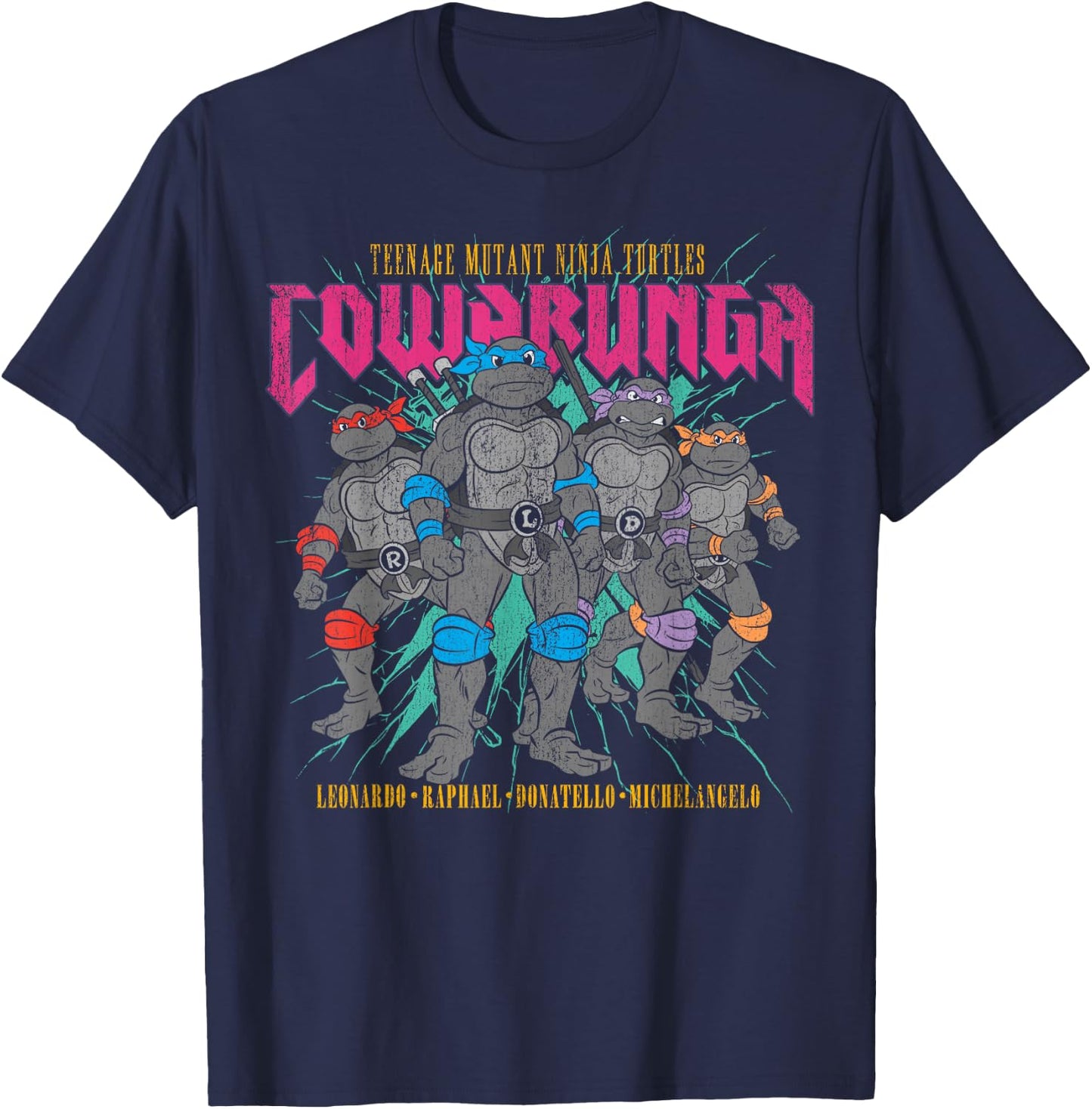 Teenage Mutant Ninja Turtles Cowabunga Group T-Shirt - T-Shirt | Navy