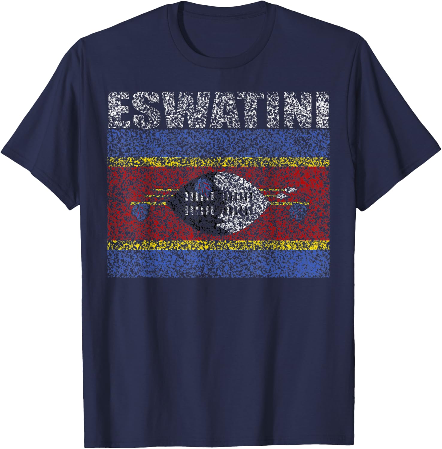 National Flag of Eswatini souvenir gift women T-Shirt - T-Shirt | Navy
