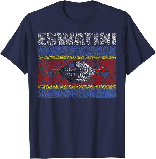 National Flag of Eswatini souvenir gift women T-Shirt - T-Shirt | Navy