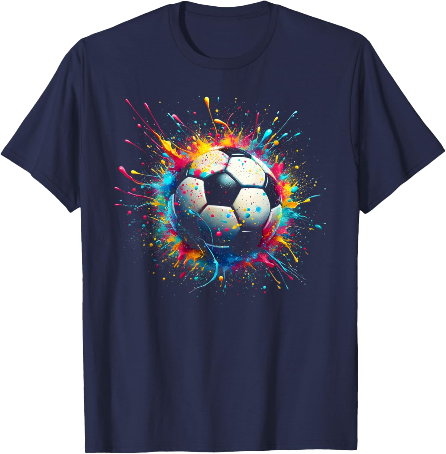 Cool Soccer Player Sport for Boys Men Girls Women Youth Kids T-Shirt - T-Shirt | Navy