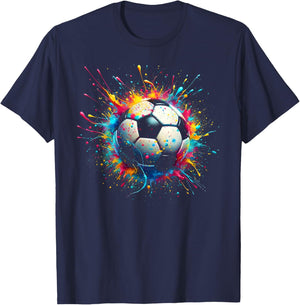 Cool Soccer Player Sport for Boys Men Girls Women Youth Kids T-Shirt - T-Shirt | Navy
