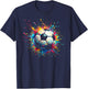 Cool Soccer Player Sport for Boys Men Girls Women Youth Kids T-Shirt - T-Shirt | Navy
