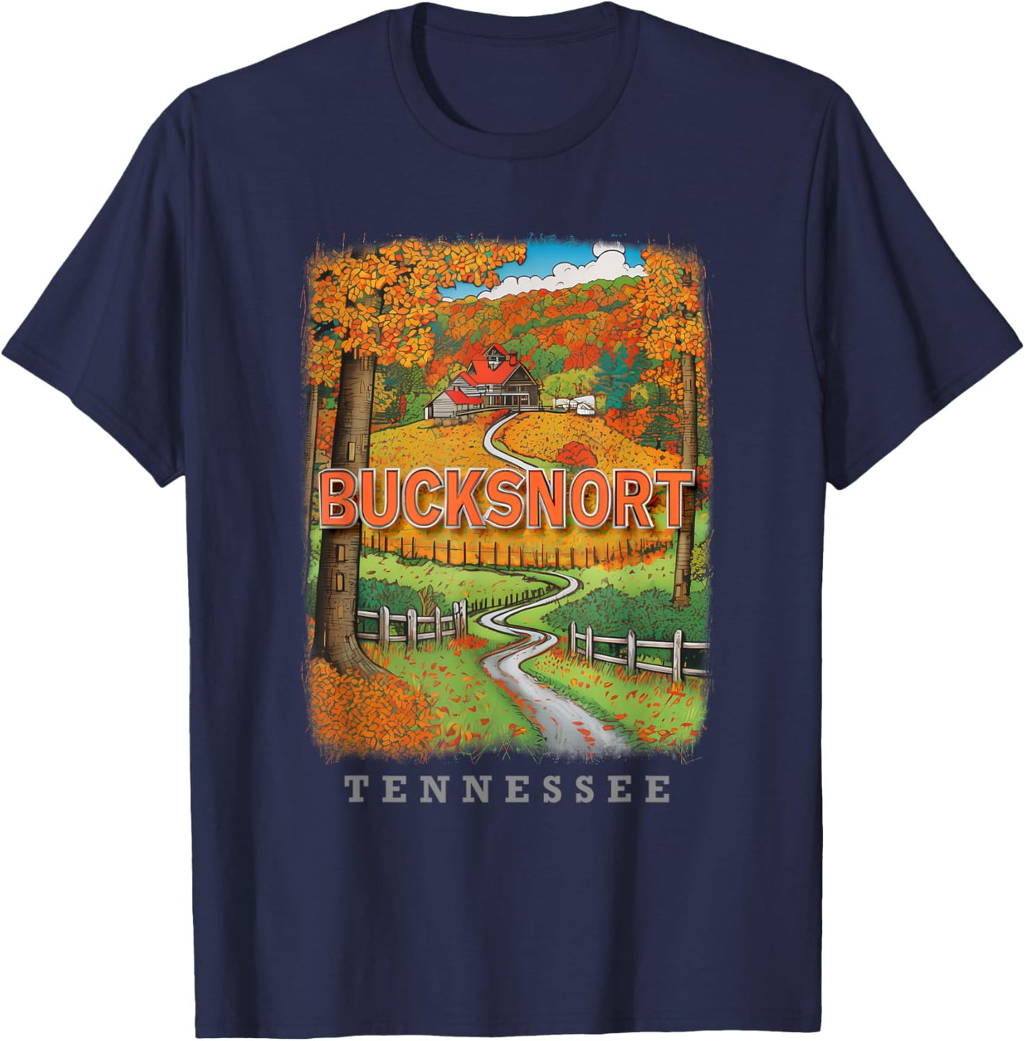 Bucksnort Tennessee TN Country Charm SD867 T-Shirt - T-Shirt | Navy
