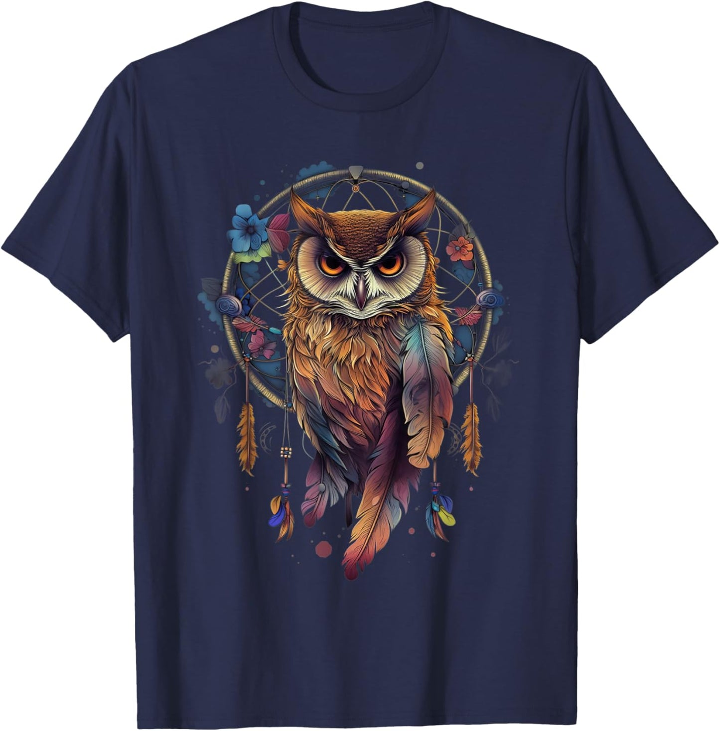 Owl Dream Catcher Bird for a Esotericist T-Shirt - T-Shirt | Navy
