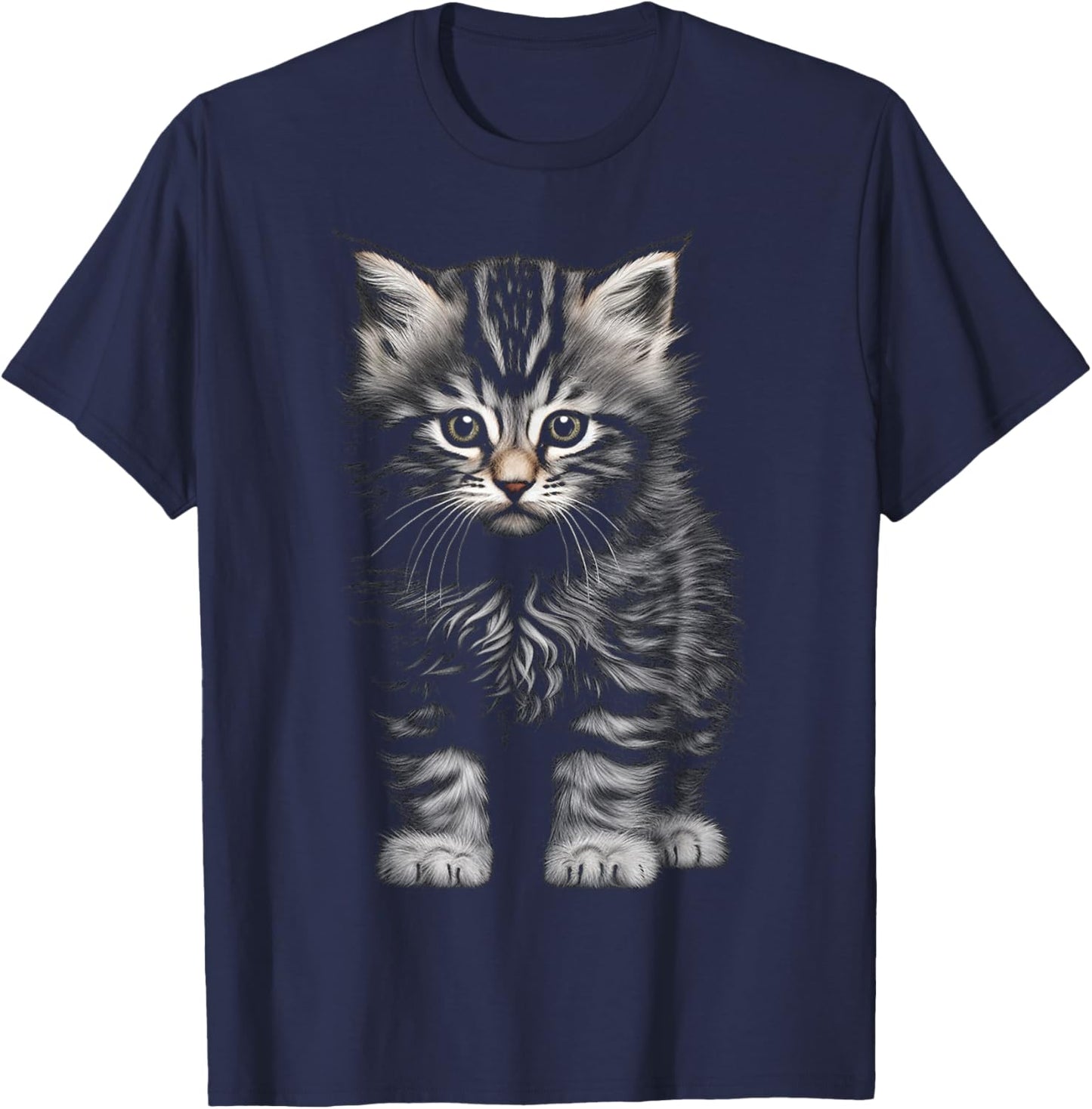 C@tLav Cat Graphic -Adults and Kids , Black, Small T-Shirt - T-Shirt | Navy
