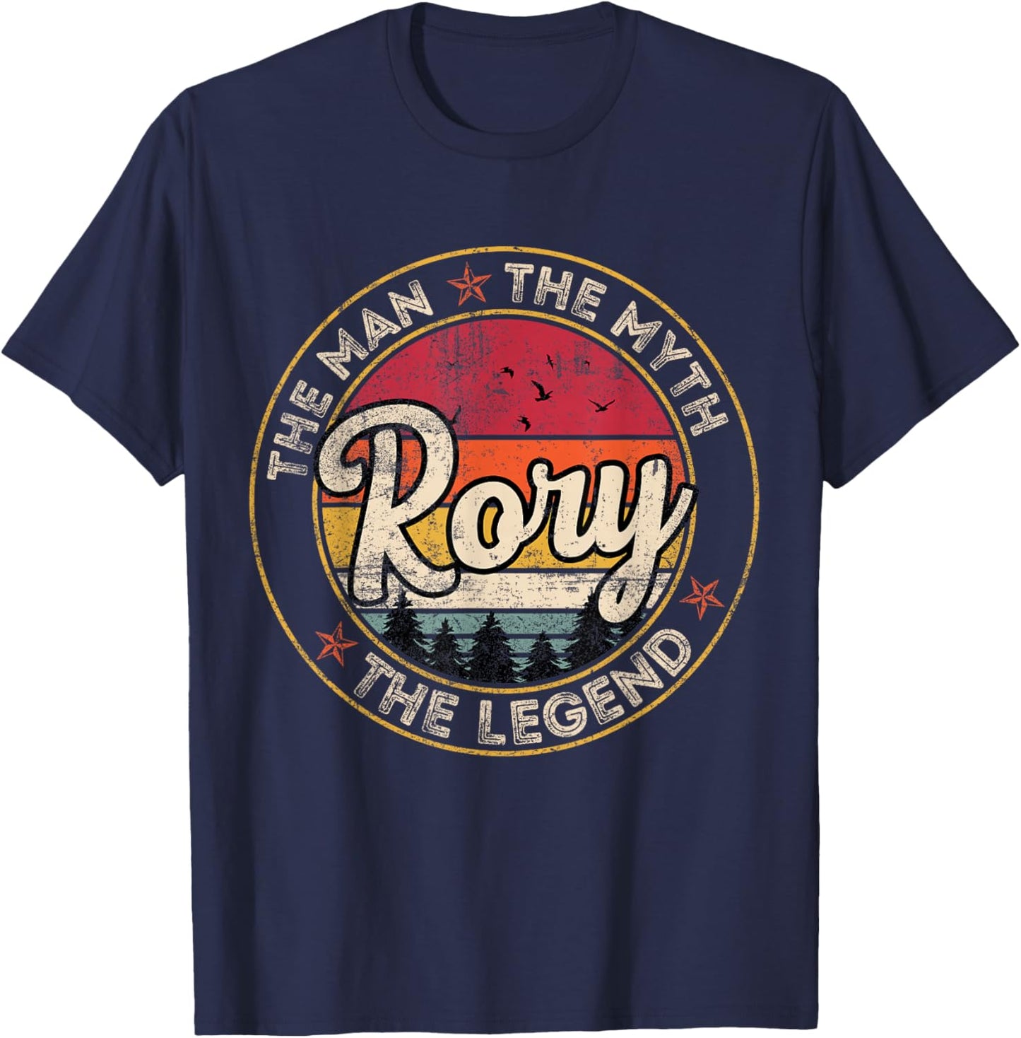 Rory The Man The Myth The Legend Personalized Name T-Shirt - T-Shirt | Navy
