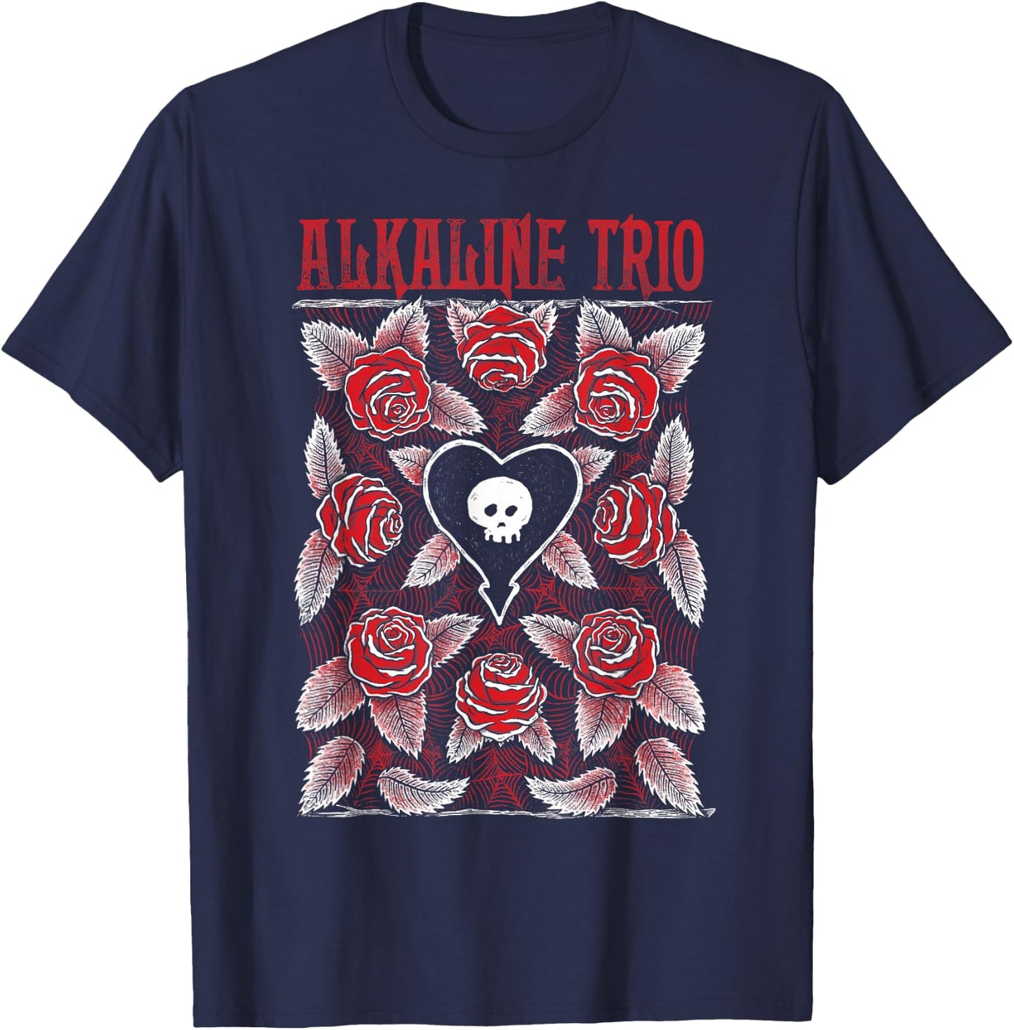 Alkaline Trio - Official Merchandise - Roses T-Shirt - T-Shirt | Navy
