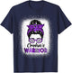 Crohns Disease Warrior Women Messy Bun Crohn's Awareness T-Shirt - T-Shirt | Navy