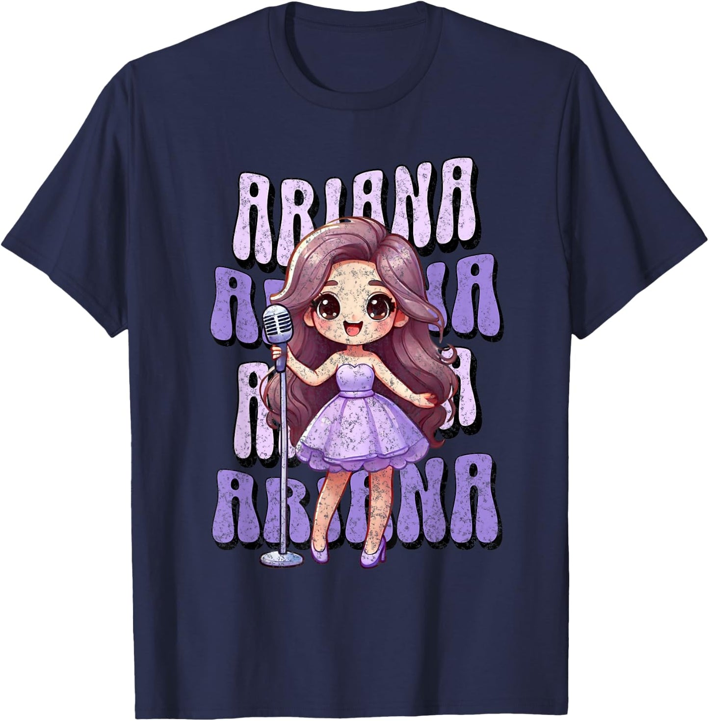 Ariana First Name Proud Personalized Vintage T for Girls T-Shirt - T-Shirt | Navy