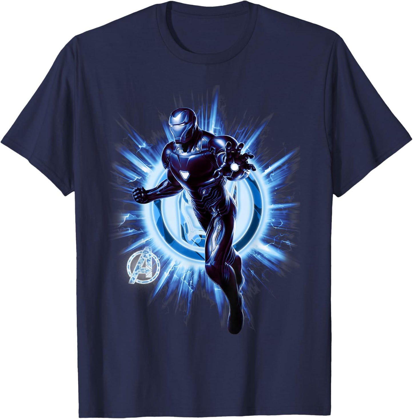 Marvel Avengers Endgame Iron Man Blast Graphic T-Shirt - T-Shirt | Navy