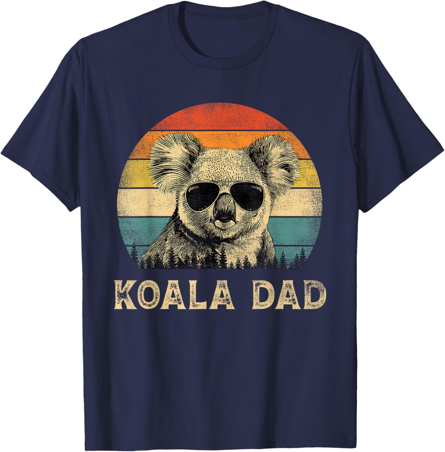 Vintage Koala Dad Koala Lovers Daddy Father's Day T-Shirt - T-Shirt | Navy