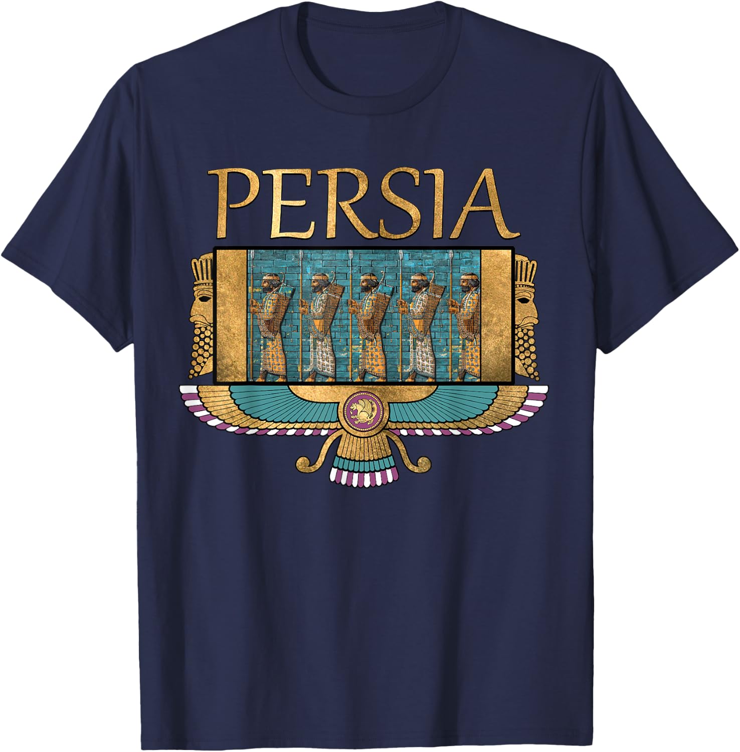 Ancient Persia Immortals of the Persian Empire T-Shirt - T-Shirt | Navy