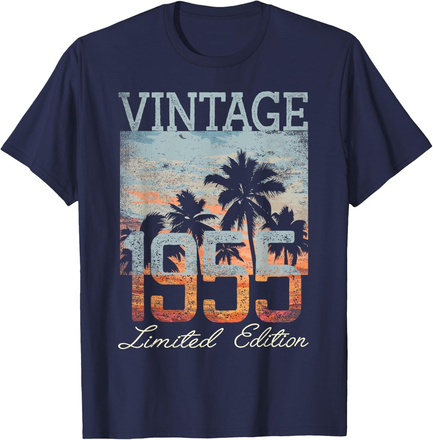Vintage 1955 Limited Edition 70th Birthday 70 Year Old Gifts T-Shirt - T-Shirt | Navy