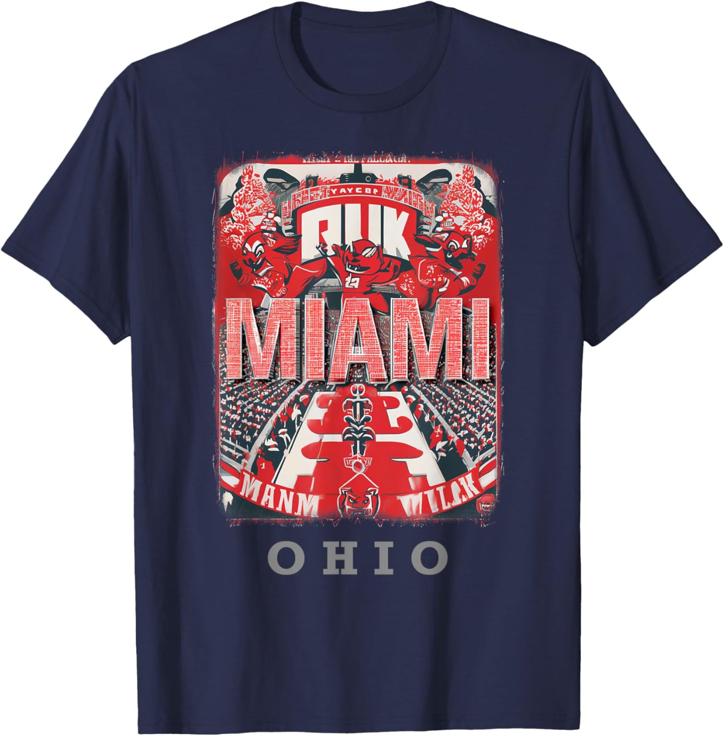 Miami Ohio OH Game Day Excitement SD498 T-Shirt - T-Shirt | Navy