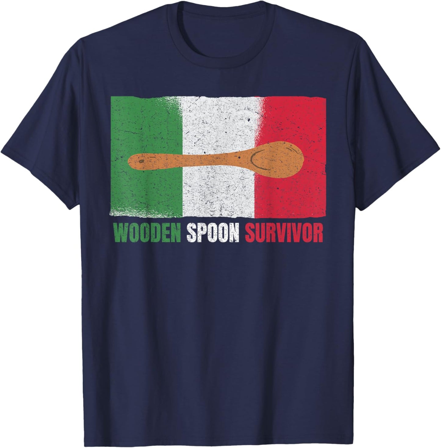 Funny "wooden spoon survivor" - Italian T-Shirt - T-Shirt | Navy