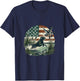 Black Labrador USA Flag Lab Owner Duck Hunter T-Shirt - T-Shirt | Navy
