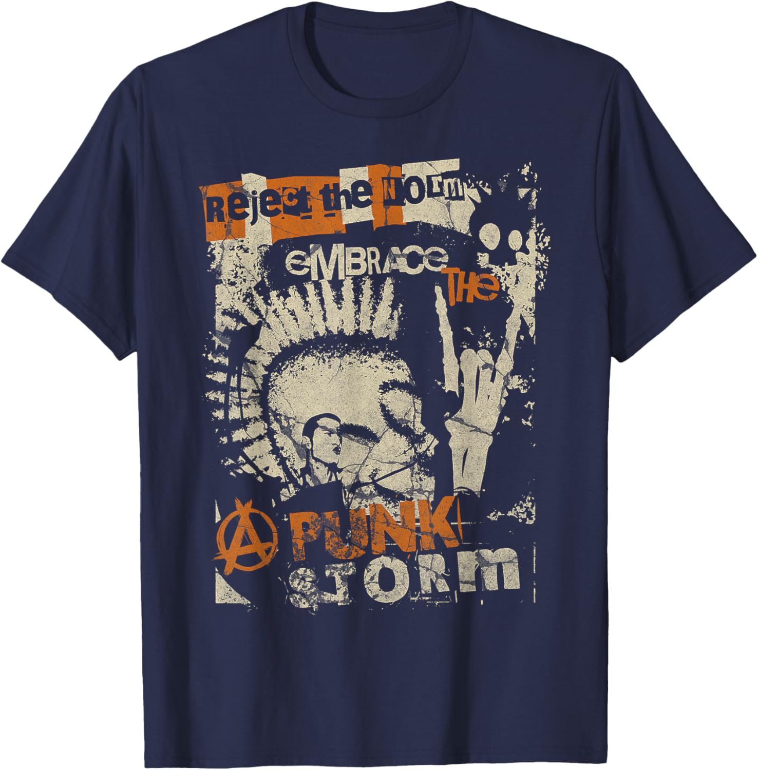 Punk Rock Music T-Shirt - T-Shirt | Navy