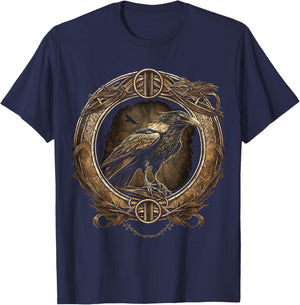 Odins Raven Viking Midgard Thor Walhalla T-Shirt - T-Shirt | Navy