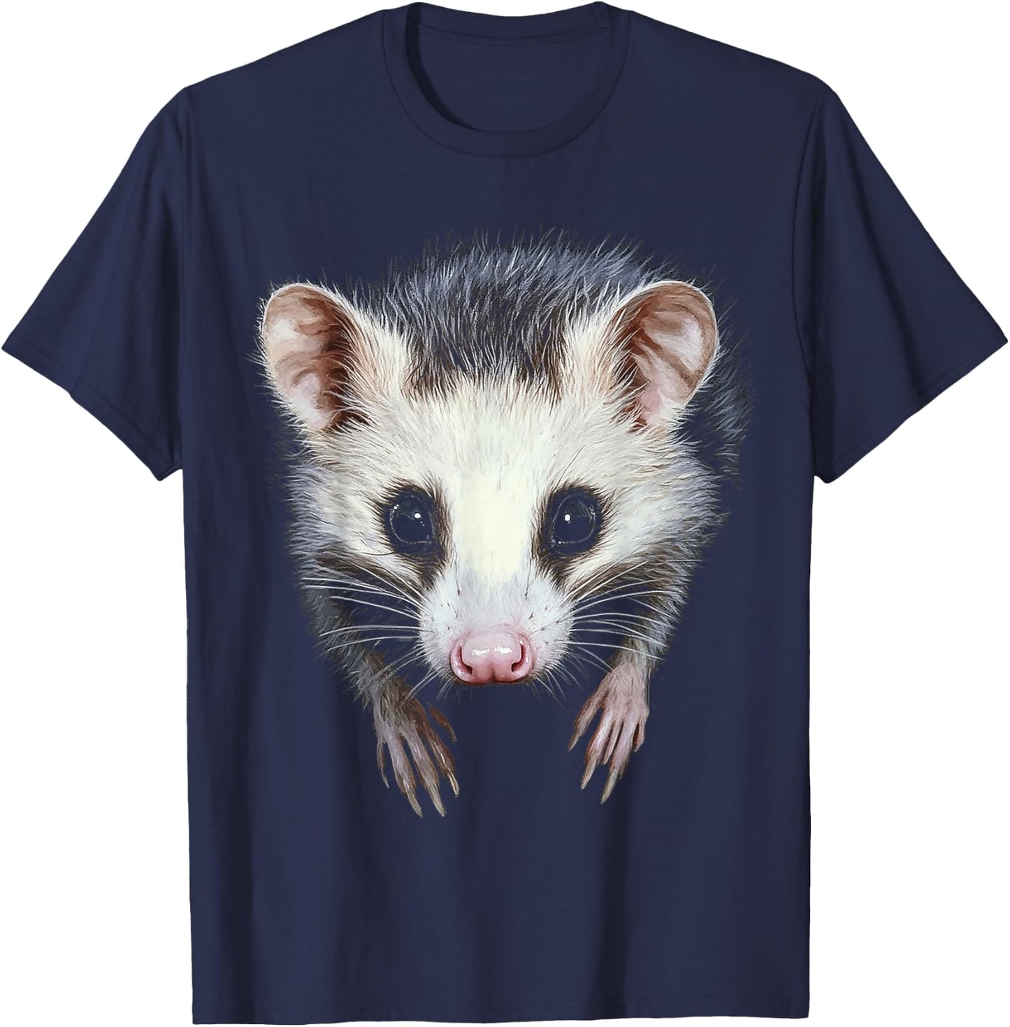 Opossum Animal Motif Artwork Opossum T-Shirt - T-Shirt | Navy