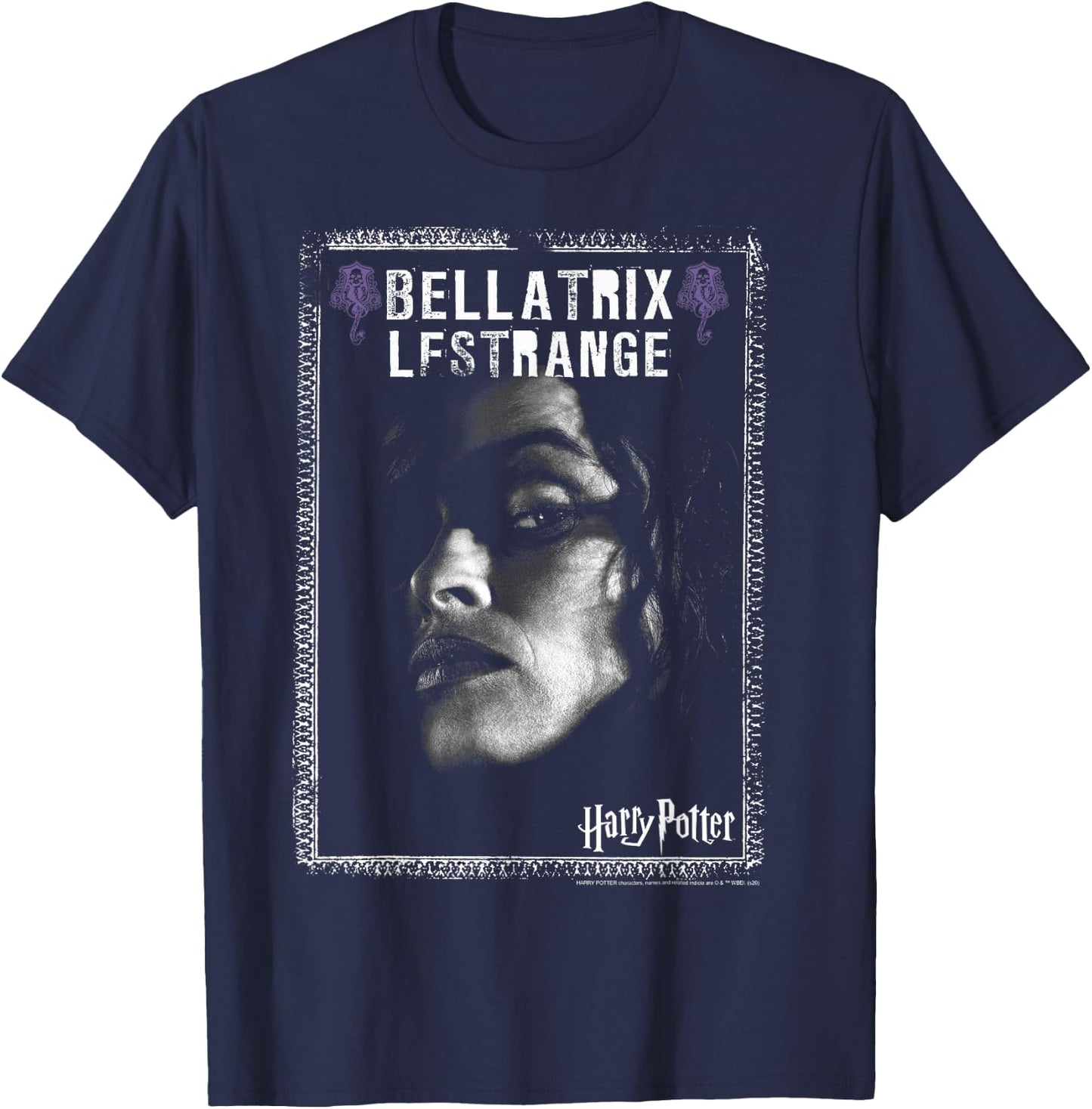 Harry Potter Bellatrix Lestrange Dark Portrait T-Shirt - T-Shirt | Navy