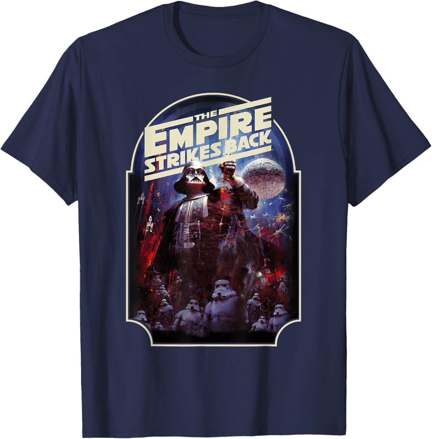 Star Wars The Empire Strikes Back Vintage Poster T-Shirt - T-Shirt | Navy