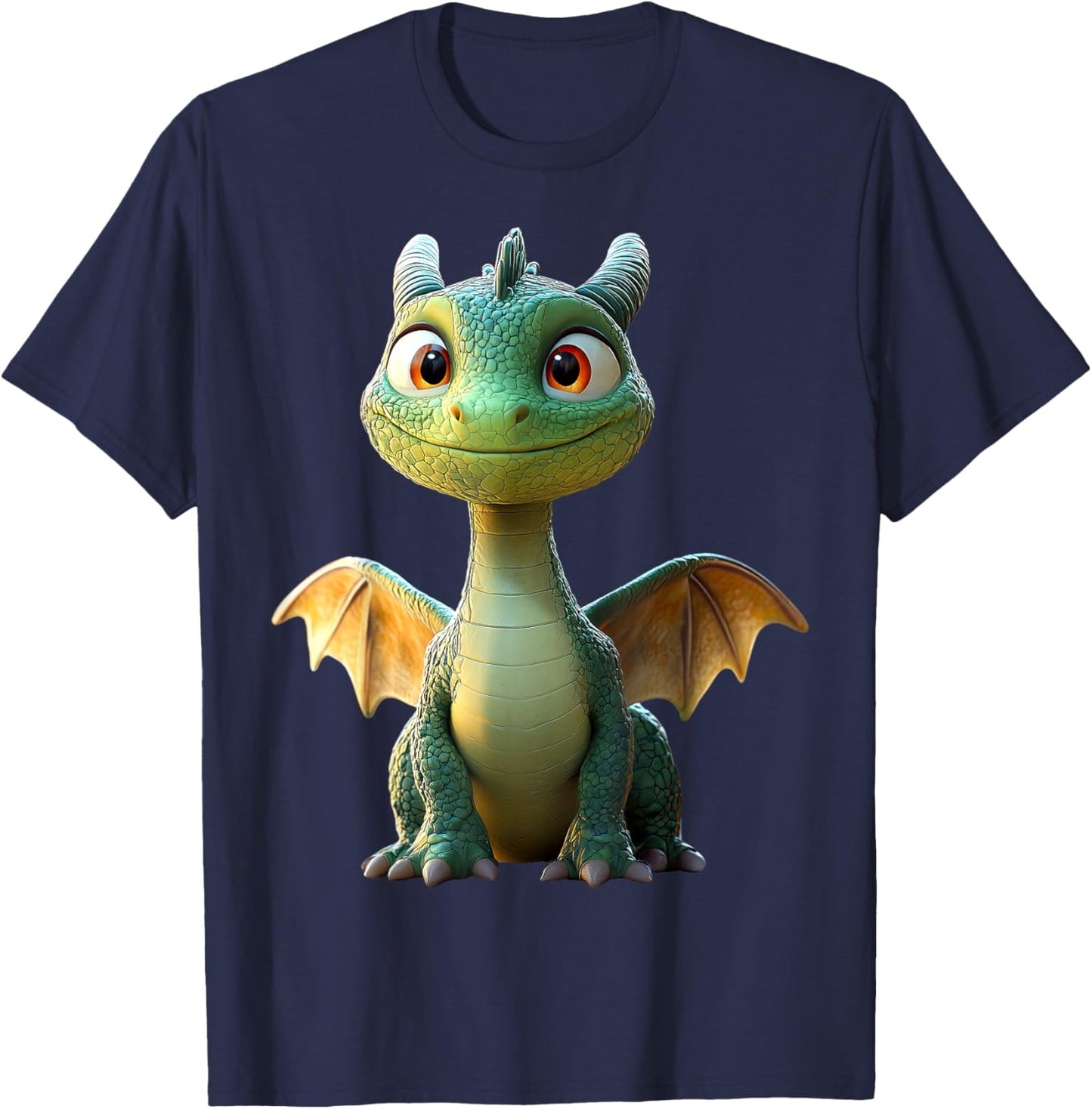 Drache Kleiner Grüner Baby Drache Dragon Süße Drachen T-Shirt - T-Shirt | Navy