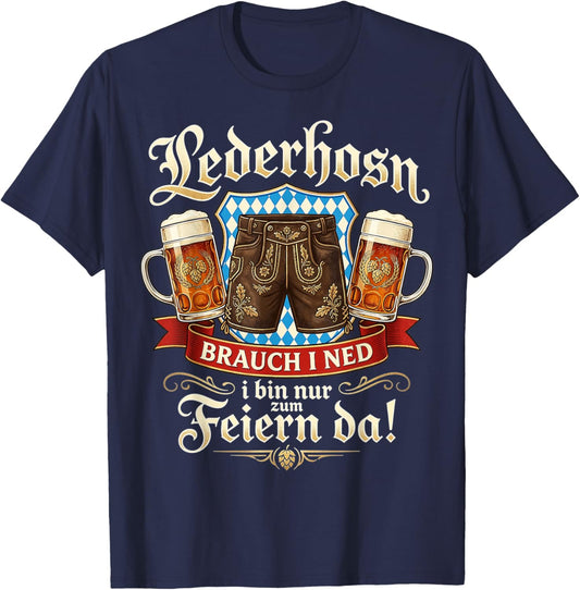 Passend für Oktoberfest Shirt Herren Trachtenshirt Trachten T-Shirt - T-Shirt | Navy