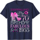 Stepping Into My 70th Birthday Fabulous Since 1955 T-Shirt - T-Shirt | Navy