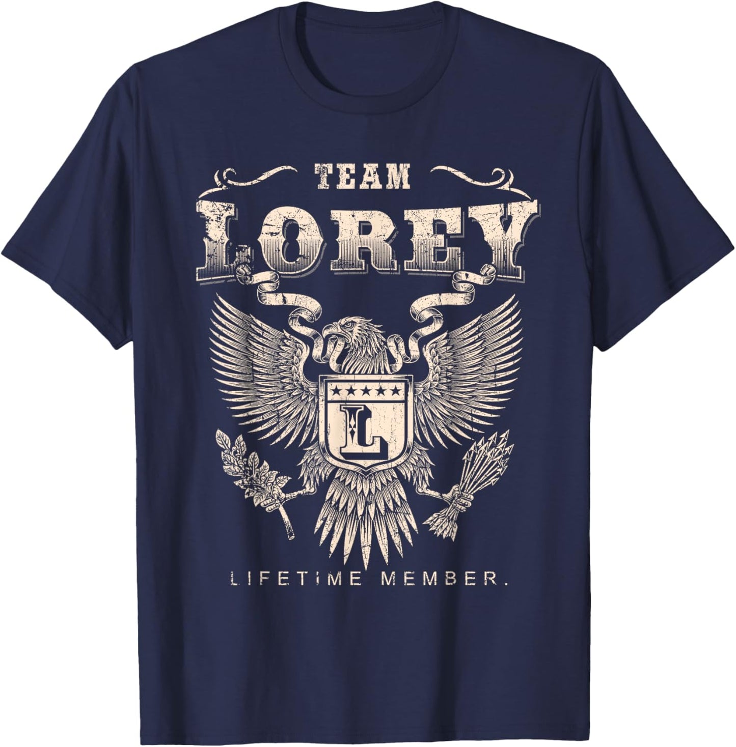Team Lorey Lifetime Member - Lorey Name T-Shirt - T-Shirt | Navy