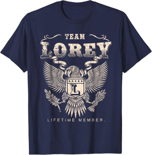 Team Lorey Lifetime Member - Lorey Name T-Shirt - T-Shirt | Navy