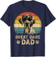 Vintage Great Dane Dad Dog Lovers Father's Day T-Shirt - T-Shirt | Navy