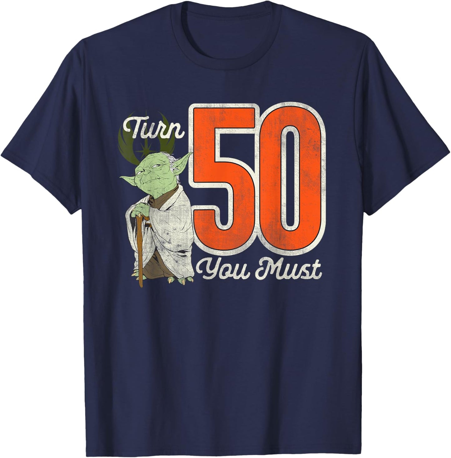 Star Wars Yoda 50th Birthday T-Shirt - T-Shirt | Navy