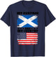 Scotish Heritage Uniform American Outfit US Scotland Flag T-Shirt - T-Shirt | Navy