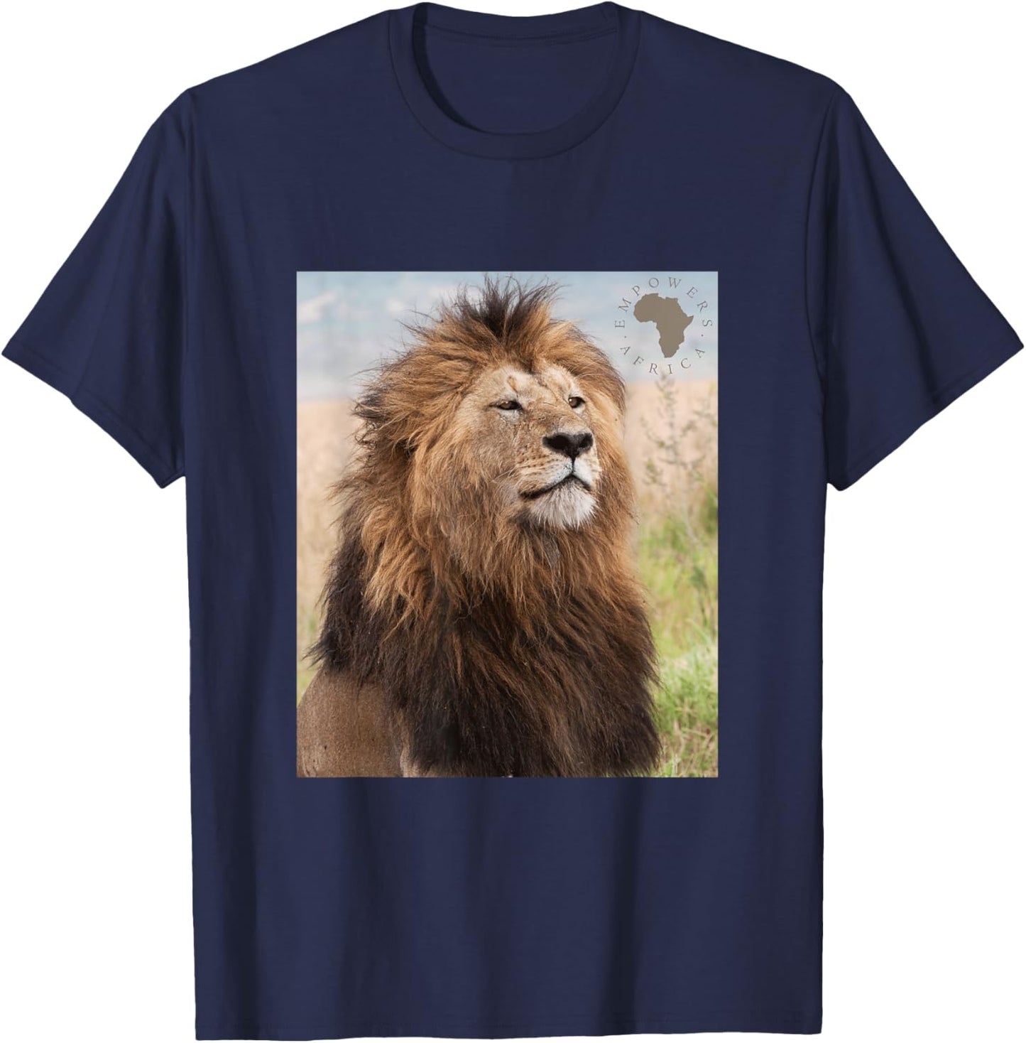 African Lion Pride T-Shirt - T-Shirt | Navy