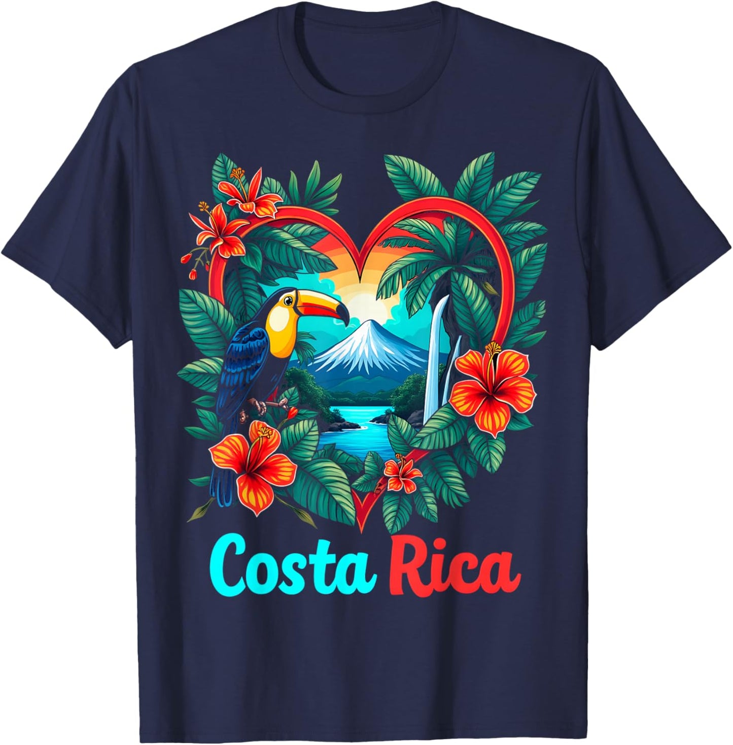 Costa Rica Tropical T-Shirt - T-Shirt | Navy