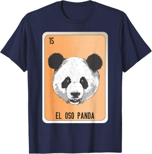 El Oso Panda Mexican Slang Chicano Bingo Cards T-Shirt - T-Shirt | Navy