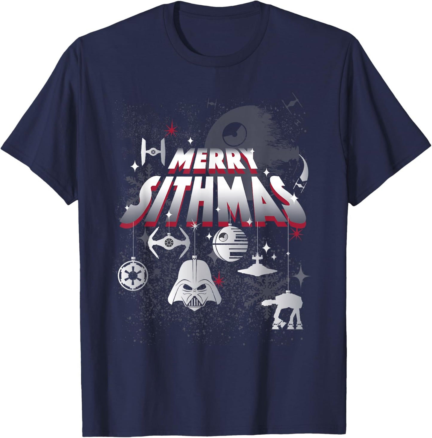 Star Wars Christmas Dark Side Group Shot Merry Sithmas T-Shirt - T-Shirt | Navy