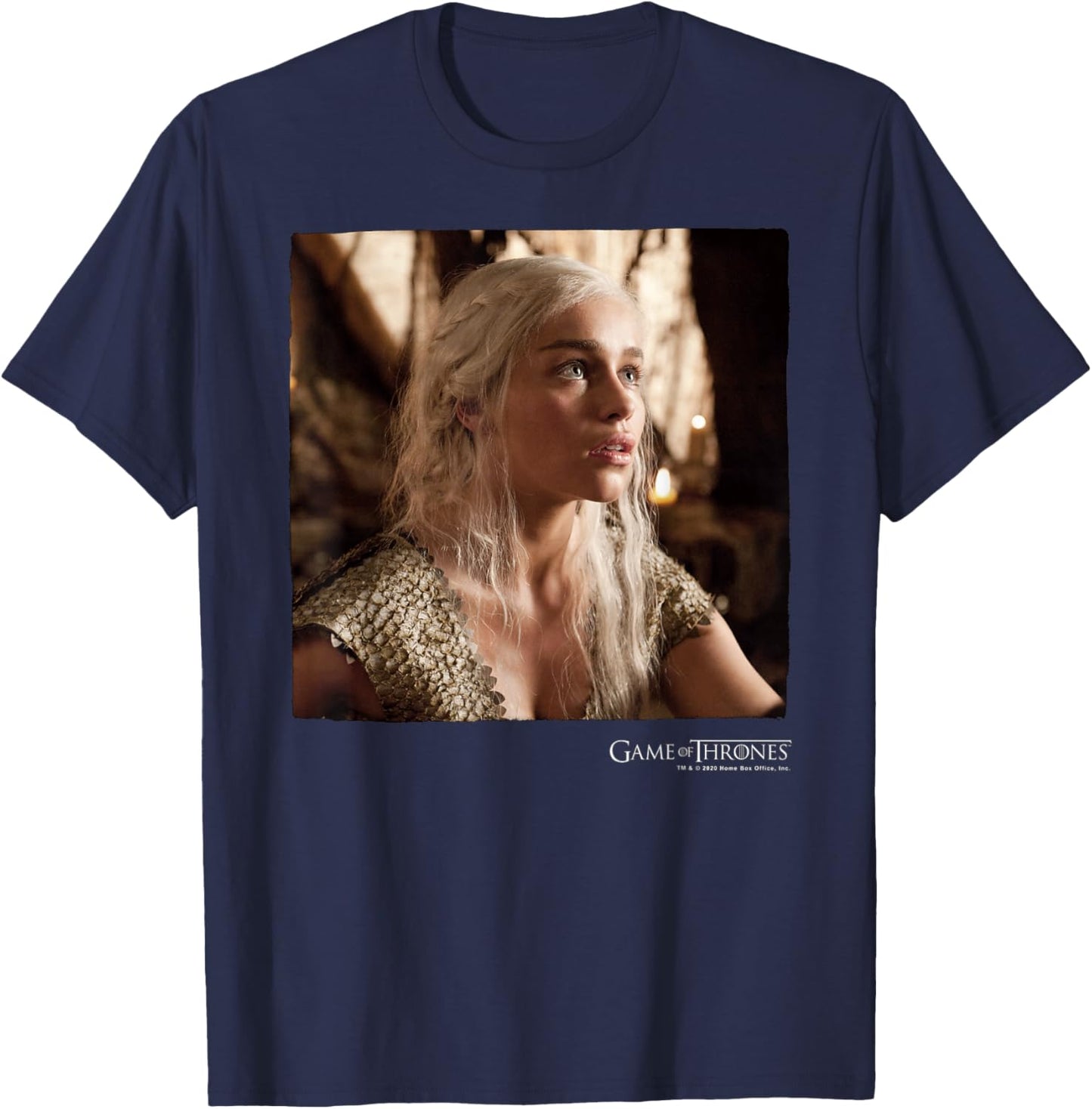 Game of Thrones Daenerys Targaryen Square Portrait T-Shirt - T-Shirt | Navy