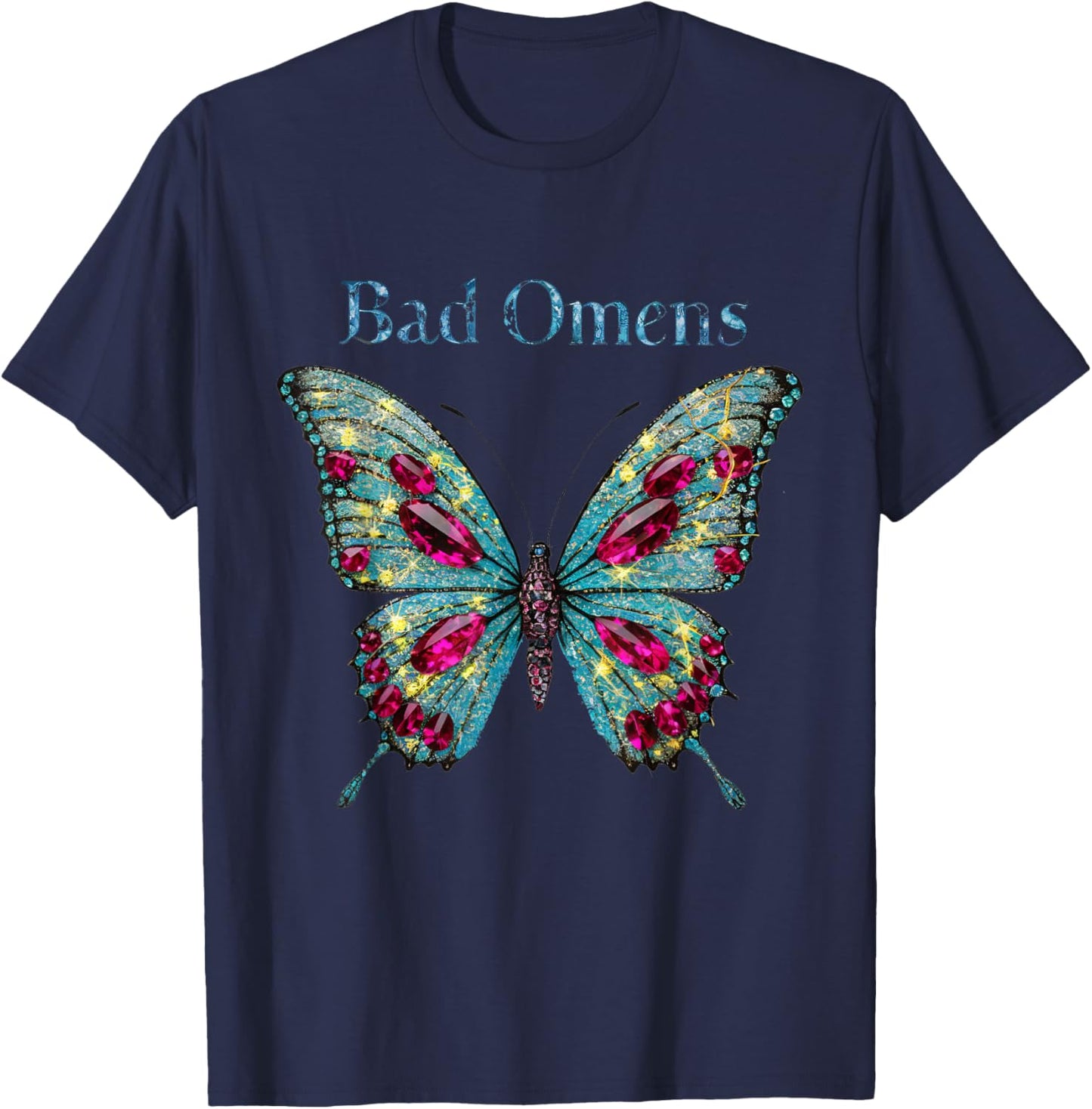 Bad Omens Moth T-Shirt - T-Shirt | Navy