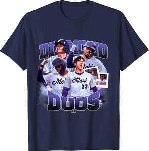 Mookie Betts & Shohei Ohtani | LA Duos | MLBDDUO4002 T-Shirt - T-Shirt | Navy