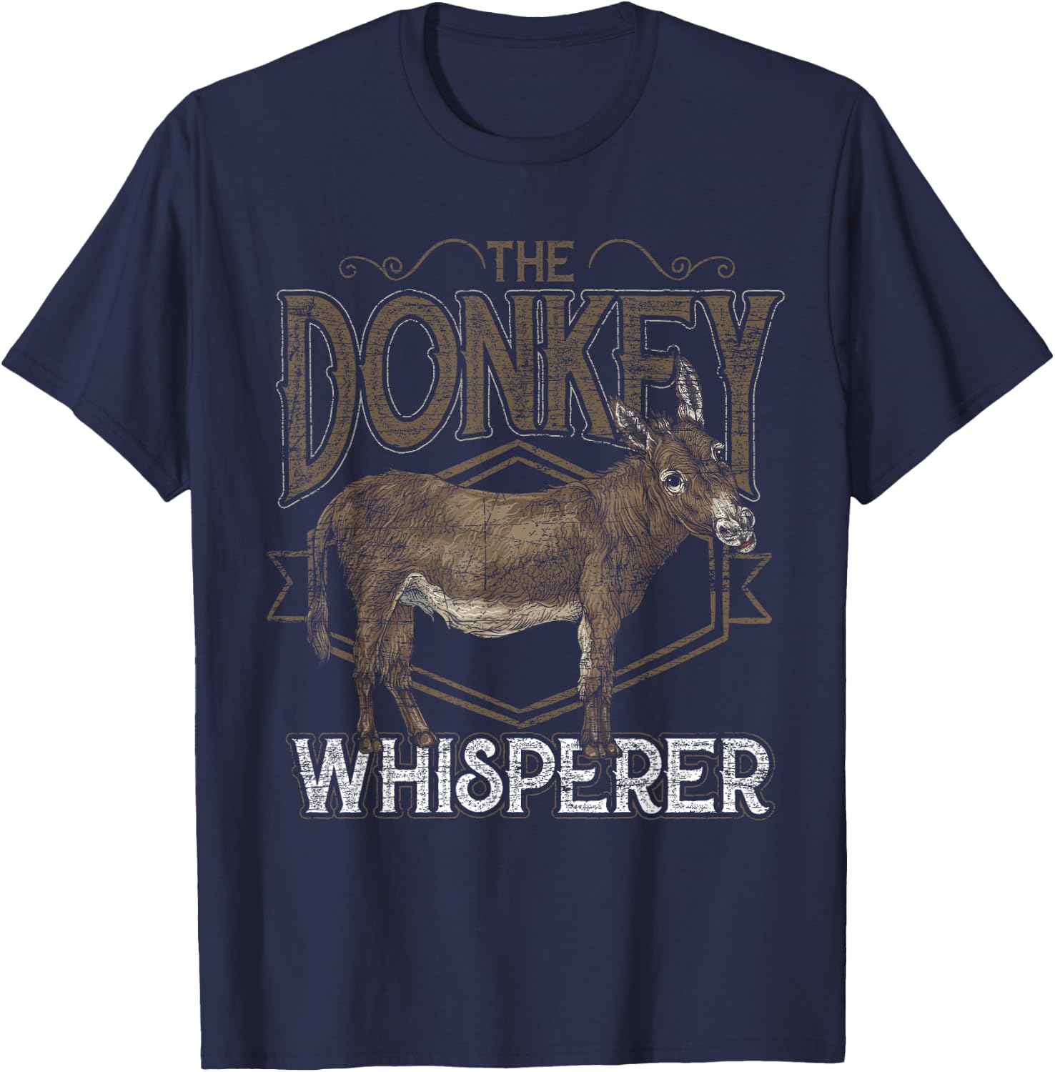 Farm Animal The Donkey Whisperer Farmer Gift Donkey T-Shirt - T-Shirt | Navy