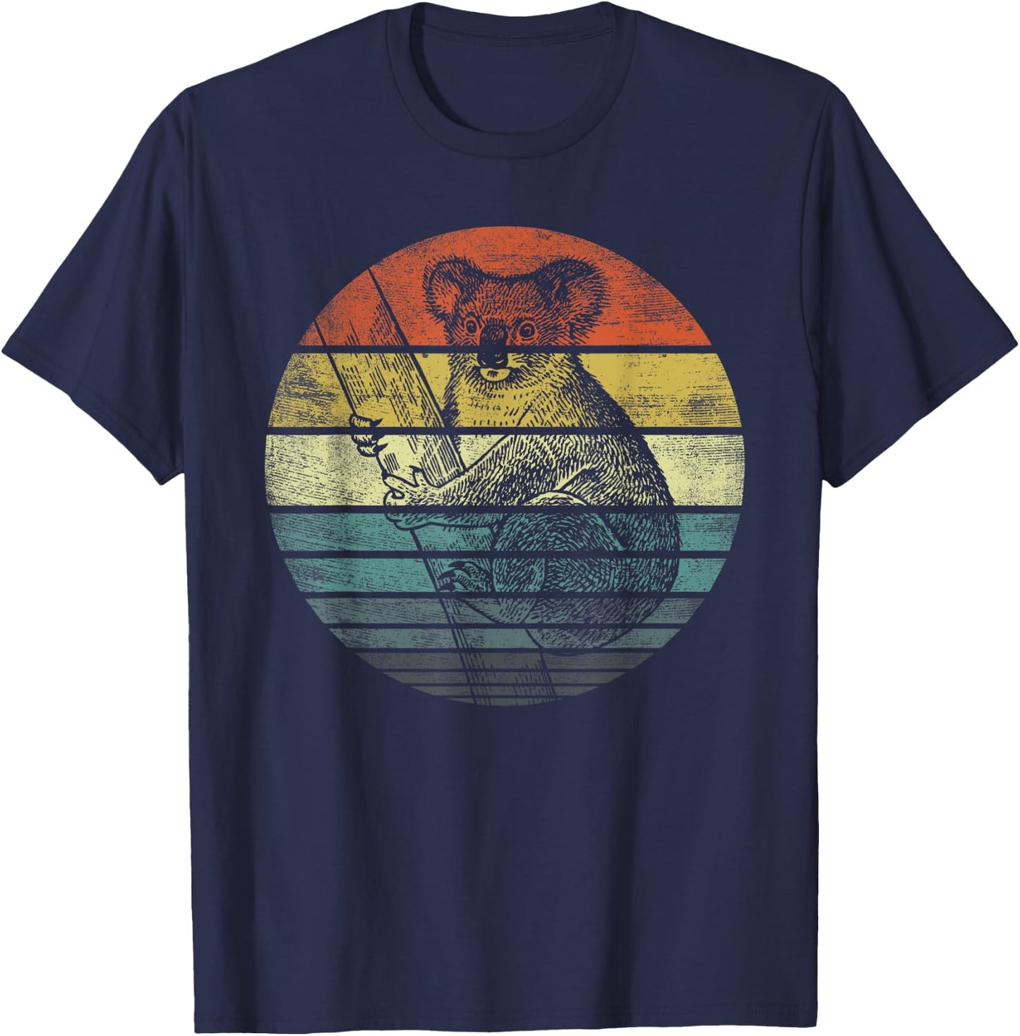 Koala Bear Gifts Retro Sunset Animal Lover Koala Silhouette T-Shirt - T-Shirt | Navy