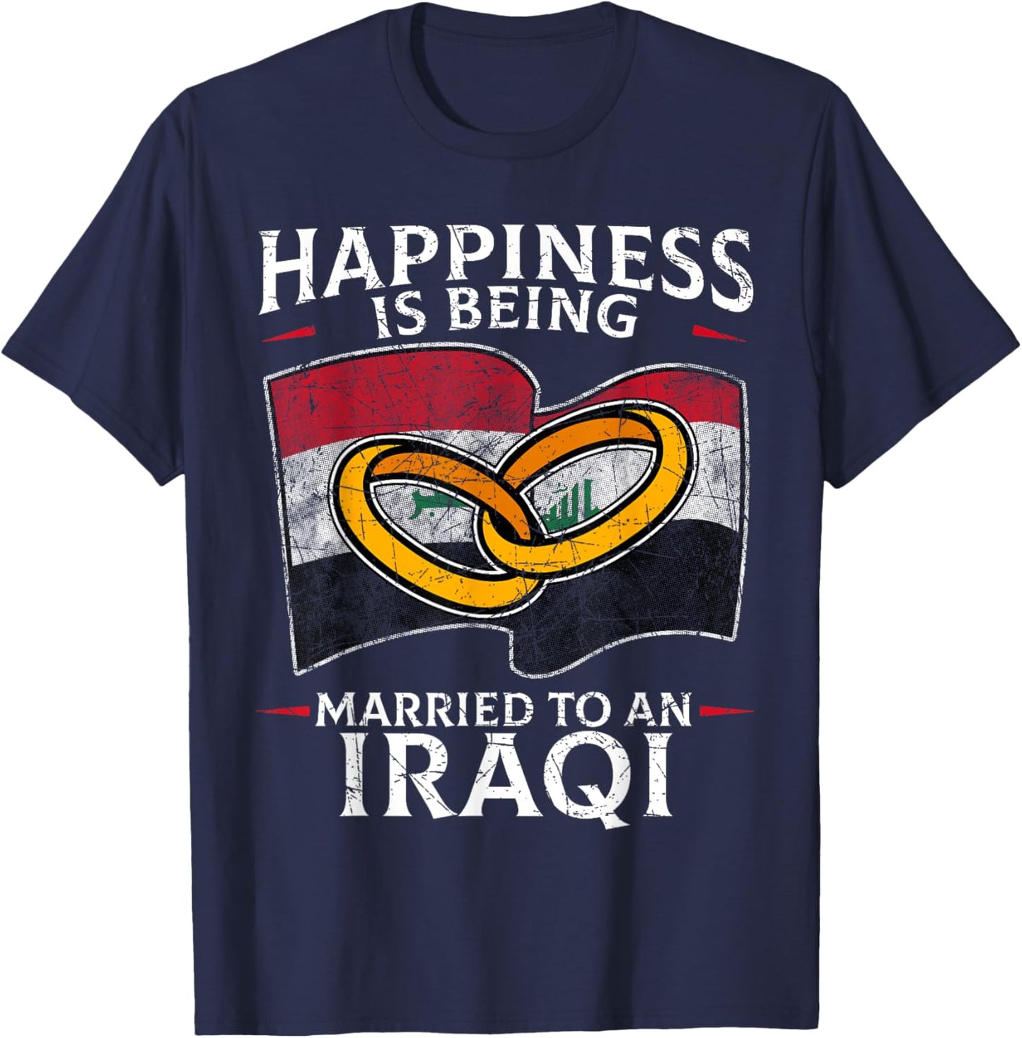 Iraqi Wedding Republic of Iraq Marriage Heritage T-Shirt - T-Shirt | Navy