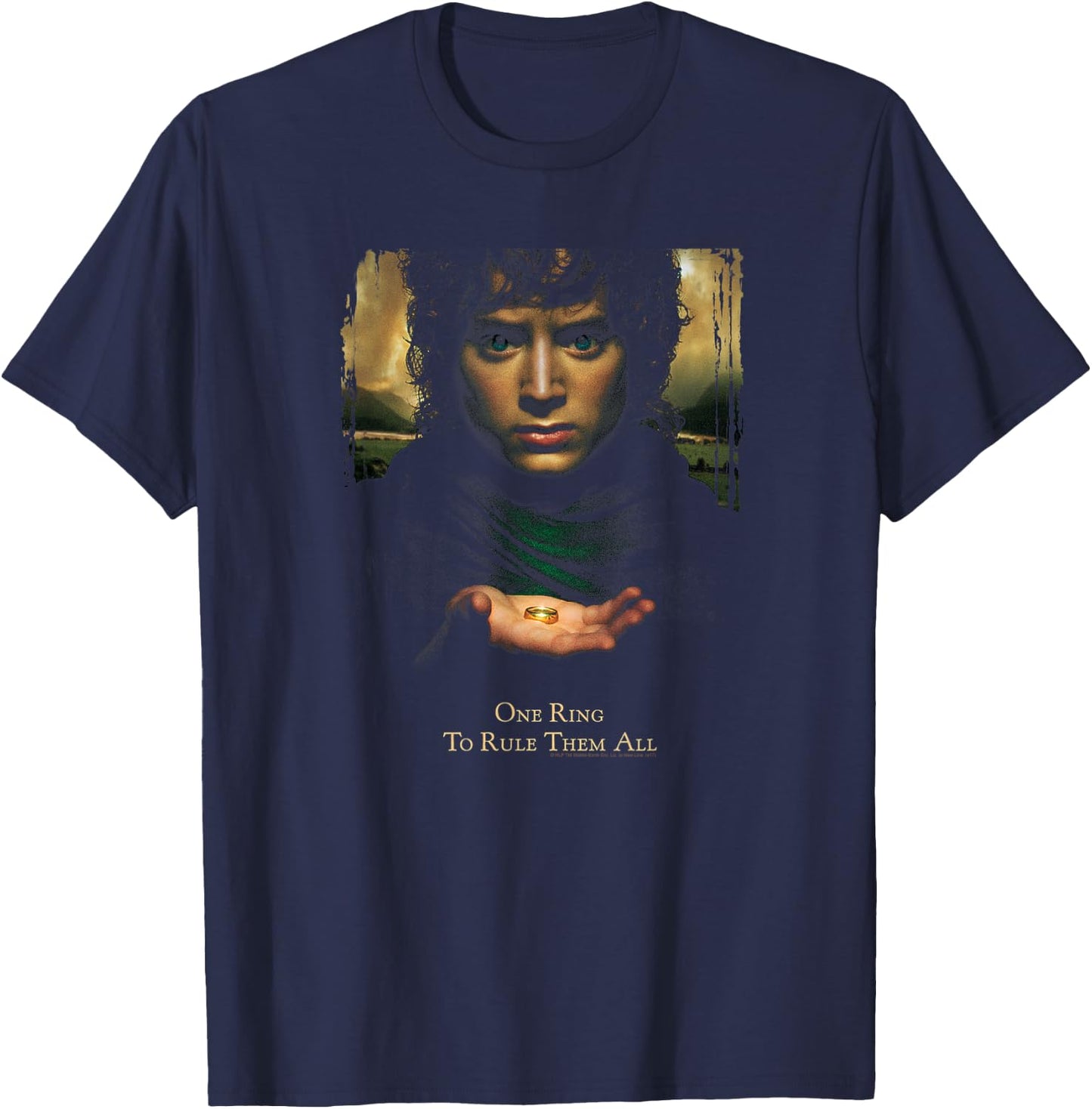 Lord of the Rings Frodo One Ring T-Shirt - T-Shirt | Navy