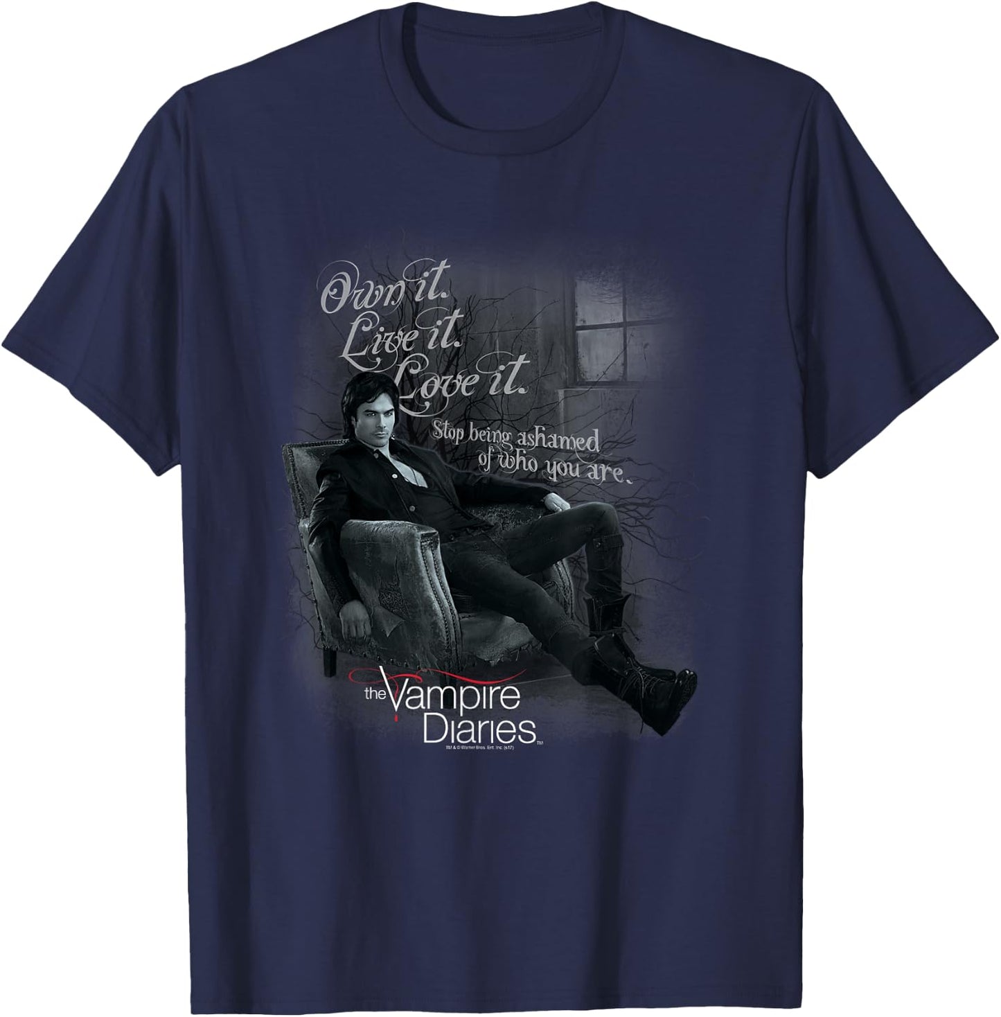 Vampire Diaries Be Yourself Small T-Shirt - T-Shirt | Navy